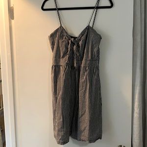 Black and white checkered dress